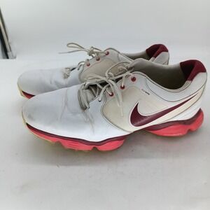 Nike Lunar Control Golf Shoes Mens 9.5 White Red Flywire Lunarlon 552073-130 s3